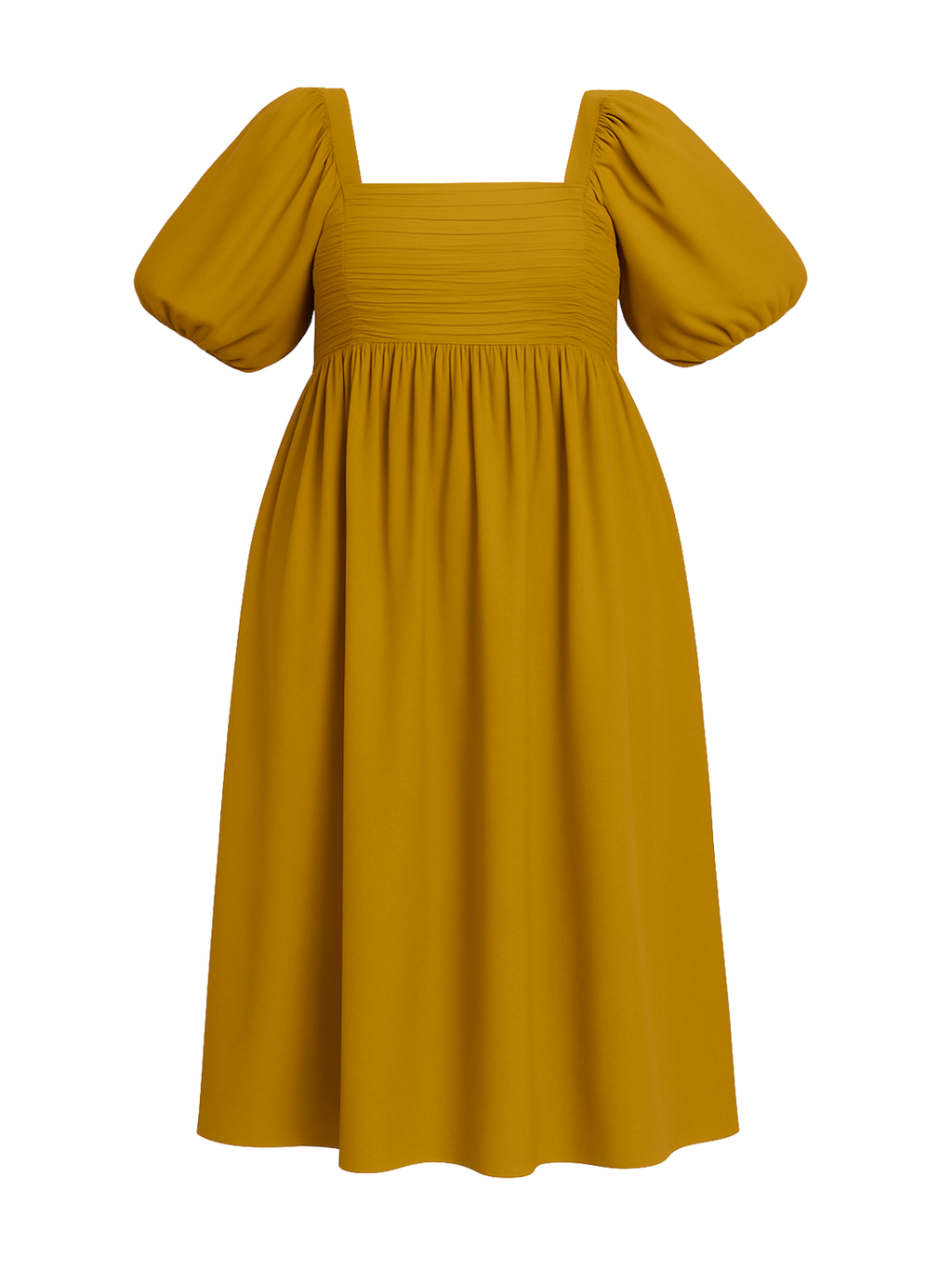 Aerloom Mustard Ribbon Dress Women