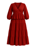 Aerloom Maroon Flow Dress - Women