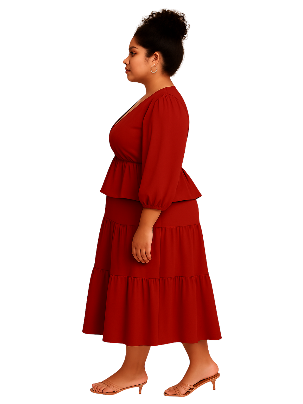 Aerloom Maroon Flow Dress - Women