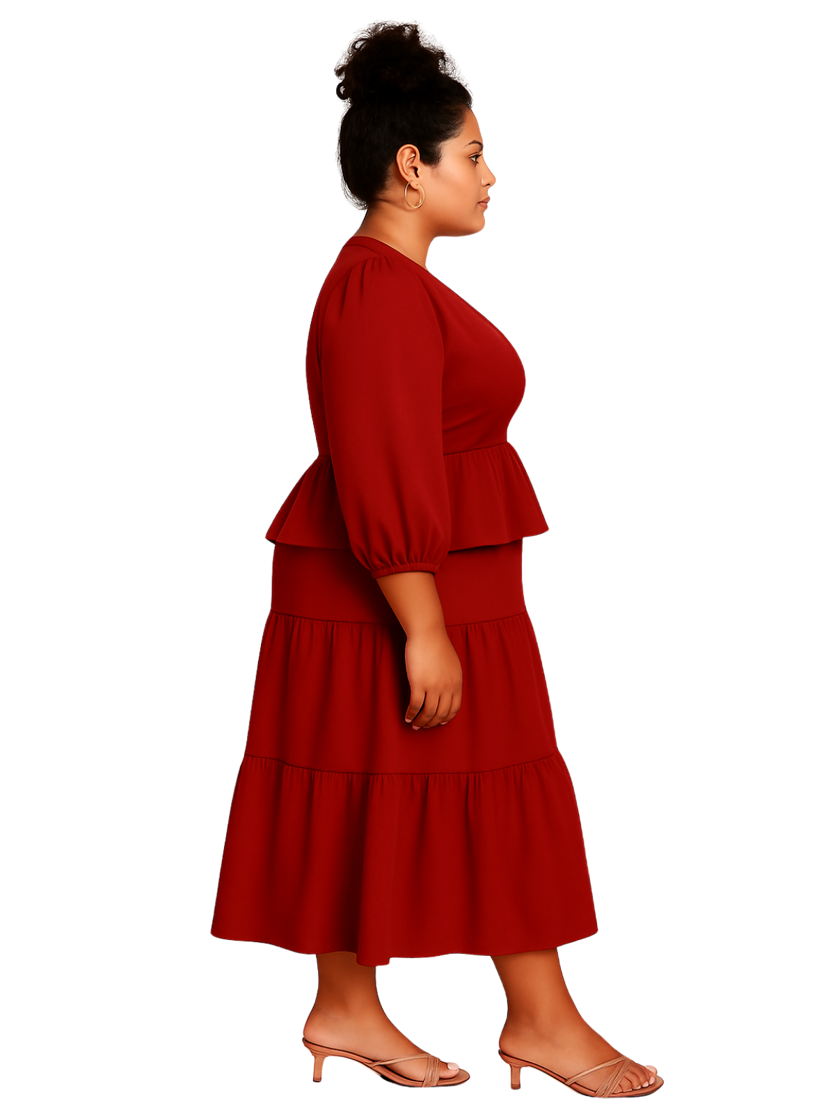 Aerloom Maroon Flow Dress - Women